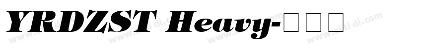 YRDZST Heavy字体转换